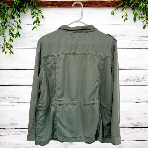 LOFT Army Green Military Style Jacket Women's Size XL - Picture 3 of 9